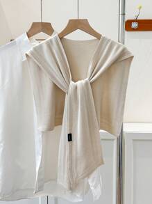 1pc Women's Plain Color Oblique Shawl, Suitable For Everyday Wear