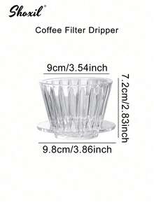 shoxil 1pc Plastic Pour Over Coffee Dripper, Slow Drip Coffee Filter, Cupcake Filter Cup Coffee Funnel Pour Over Coffee Maker For Single Cup Brew, Coffee Accessories - Coffee Filter - View 8