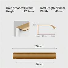 1 Pc Aluminium Alloy Hidden Furniture Cabinet Door Handles Side Mount No Drilling Installation Door Handle Wardrobe Cupboard Pulls Drawer Knobs Furniture Hardware - Multicolor - View 14