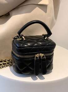 Women's Fashion Simple Stitching Quilted Hand Carry Small Bag, Daily Shopping, Travel, Dating, Party, Crossbody Shoulder Bag