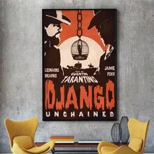 1 pièce /3 pièces Affiches d'art mural en option Cadre Pop Films classiques Django Unchained Papier peint Affiches vintage Œuvre murale, Convient pour les murs résidentiels et de dortoir, les salons et les bars, les salles à manger ou les salles de bains, la décoration de la chambre, sans cadres Haute qualité, Art sur canevas sans cadre/encadré pour intérieur/extérieur