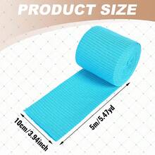1 Roll Blue Blend Elastic Compression Bandage - Stretchy Bandage, 3/3.5/4in X 5m/5.5yd Length For Arm, Leg, Comfortable Breathable Elastic Wrap Gym Gym Accessories Bandages Sports Tape - Blue - View 10