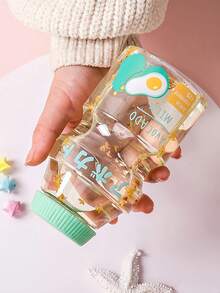 16 Oz Plastic Water Bottles, Strawberry Milk Water Bottle, Cute Clear Water Bottles For Kids, Girls, Women - Multicolor - View 5