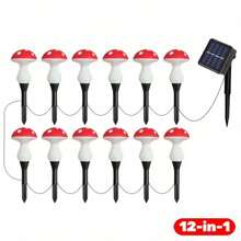 Solar Mushroom Light, 8LED/12LED/20LED Outdoor Garden Mushroom Solar Light, 8 Lighting Modes Of Solar Mushroom Light, Suitable For Garden Terrace Path Lawn, Wedding, Party Decoration