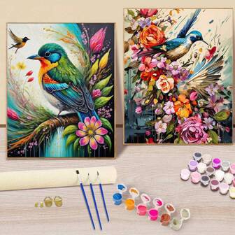 1 pieza Kit de pintura por números para adultos: lienzo de 16x20", set de pintura acrílica de animales con pinceles y pinturas - perfecto para decoración del hogar y regalos en cumpleaños, Día del Padre, Navidad, Día de la Madre