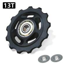 Polea del desviador trasero 11T 12T 13T 14T, polea de rodamiento de rueda, polea guía de bicicleta silenciosa, de alta resistencia y desgaste, parte de repuesto protectora para viajes de larga distancia