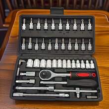 46-In-1 Ultimate Mechanic Repair Tool Kit - Advanced Ratchet Torque Wrench & Screwdriver Set - Super Compact, All-In-One Solution For Car, Bike And Motorcycle Maintenance - Color and Style Are Random - View 11