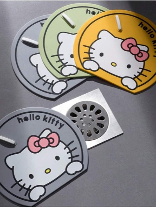 Sanrio 1pc Extra Large & Thick Cartoon Odor-Proof Drain Cover With Handles, Kitchen Bathroom Toilet Anti-Odor Drain Pad, Sewer Anti-Odor Mat Back To School