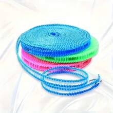 1 pièce de corde à linge portable, corde à linge épaissie et améliorée, sans perçage, disponible en plusieurs couleurs et tailles, corde à linge en plastique robuste, antidérapante et résistante au vent, corde à linge de camping, convenant pour une utilisation dans les salles de bain, les balcons, le camping extérieur, les voyages, les écoles, les dortoirs, etc., accessoires de buanderie de la maison, accessoires de camping extérieur, accessoires de salle de bain et de dortoir