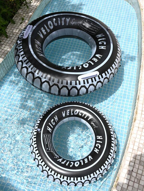 1 pieza Flotador con forma de neumático para adultos, decoración de piscina y playa, accesorio de fiesta de verano, regalo de verano perfecto para relajarse y divertirse en la piscina