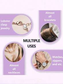 Bracelet Wearing Aid Tool, Clip And Hook Style Available, Suitable For Self-Wearing Bracelet, Holding Photo And Note, Etc., Plastic Layer To Protect Jewelry From Slip And Scratch, Portable And Convenient To Carry, Compatible With Any Jewelry
