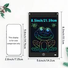XZBB LCD-Schreibtafeln in verschiedenen Größen 8,5/10/12/16/20 Zoll, Kinderschultafel zum Zeichnen, Multifarbiges Großformat-Schreib- und Zeichenwerkzeug, kreatives Talent, Denkaufgaben für Kinder ab 3 Jahren, One-Touch Bildschirm löschen/sperren, Reise/Geburtstags/Einschulung/Weihnachtsgeschenk, zufälliger Rahmen im Blindpack