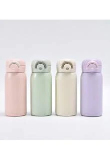 2025 New 200ml Candy Color Stainless Steel Water Bottle - Leak Proof Lock Lid, Portable Travel Tumbler, Cute Mini For School, Gym, Office - , Hot & Cold Keep