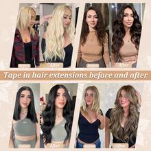 Tape In Hair Extensions 16-26Inch Real Human Hair Tape In Extensions 2#Dark Brown 20Pcs Double Sided Tape In Human Hair Remy Hair Straight Natural Seamless Hair Extensions For Women - S2 - View 4