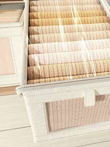 1 pieza Estantería colgante con ventanas y cesta de almacenamiento de ropa interior | Organizador de armario de tela y caja de almacenamiento portátil | Cesta de almacenamiento plegable para organizar ropa, juguetes y decoración del hogar, fiestas, habitaciones, dormitorios - Multicolor - Ver 5