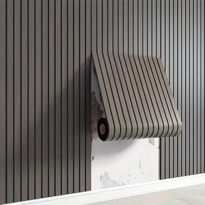 高品质木纹 PVC 壁纸，自粘且易于移除，适用于客厅、卧室、外墙装饰，防水、耐热、防油、DIY 装饰