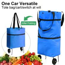 Wheeled Luggage Bag Foldable Storage Bag Transformable Into A Handbag Lightweight Trolley Case Messenger Bag Large Capacity Design Suitable For Travel And Shopping