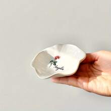 1 Stück personalisierter dekorativer Ringschale, kleine Schlüsselschale, Schmuckschale zur Aufbewahrung von Halsketten und Ohrringen, Hochzeitsringschale, Verlobungsringschale, Valentinstag Geschenk, Geschenk für sie, Geburtstagsgeschenk, Geschenk für Mama, Weihnachtszeit