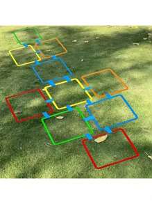 Indoor/Outdoor Fun Bounce Sensory Balance And Agility Training Set, Durable PP Plastic, Multi-Person Outdoor Entertainment, Quick Reaction Agility Improvement, Backyard Activity, Mixed Colors, Great For Halloween/Christmas Gifts (Random Colors)