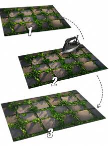 1PC Realistic Park Pavement Printed Doormat, Lightweight Super Thin Anti-Slip Floor Mat, Decorative Entrance Mat, Plush Velvet Easy Care, Trimable, Dirt-Resistant, Washable, Ironable, Indoor/Outdoor Welcome Carpet, Home Decor Floor Mat