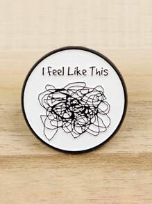 1 PIEZA Insignia de esmalte con cita divertida "Confundido" Broche Pines Alfileres de solapa Insignia para mochila Accesorios de ropa Joyería de moda Regalos para amigos