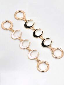 Fashionable & Versatile Metal Chain Crossbody Bag Strap Extender, Underarm Bag Chain Strap Replacement Accessory - Black - View 3