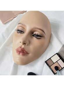 BUCICE 5D硅胶仿生皮肤化妆练习模型，全脸，适合初学者和专业化妆师，价格实惠，可作为圣诞礼物，化妆品，化妆工具，平价商品，礼品，女士礼物，圣诞礼物