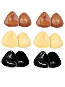 1pair Double-Sided Sticky Bra Inserts Adhesive Bra Pads Push Up Breast Enhancers Pads Reusable Padded Ultra Instant Lift Inserts - Multicolor - View 3