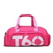 T60 Travel Gym Training Backpack Waterproof Fitness Sports Bag Unisex - 玫紅色 - 查看 1