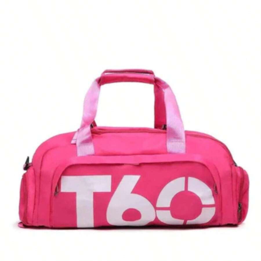 T60 Travel Gym Training Backpack Waterproof Fitness Sports Bag Unisex - 玫紅色 - 查看 1