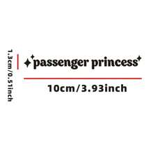 1pc Cute Letter Pattern Car Sticker, Cute Girl Passenger Princess Reflective Sticker