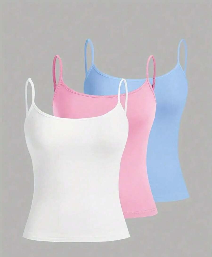Women Tank Tops & Camis - Blue and White - View 1