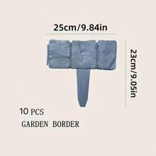 10 pezzi di recinzioni da giardino di alta qualità e spesse, adatte per cortile, prato, patio, recinzione decorativa in plastica con incastri senza scavo per prati e sentieri, facile da installare come decorazione recintata
