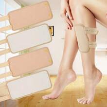 4pcs Adjustable Elastic Supportive Braces For Legs, Knees, Ankles, Elbows And Wrists - Soft, Reusable, Breathable Polyester, Oil-Free, Khaki Color
