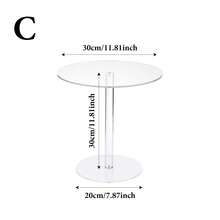 1 pieza Pedestal acrílico para pastel, base redonda de acrílico transparente para pastel, soporte para cupcakes para fiestas, bodas, reuniones, soporte para pasteles y postres