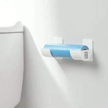 6 piezas de estantes de almacenamiento de cocina montados en la pared, soporte de plástico sin perforación para bolsas de basura, tapas de ollas y organización de gabinetes - organizador de fregadero, organizador lateral de refrigerador, sin contacto con alimentos