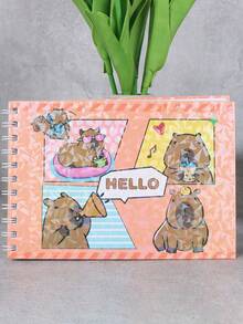 1 pieza Libro para colorear del Capibara: Libro para colorear lindo y acogedor para adultos y adolescentes con adorables animales, de vuelta a la escuela, útiles escolares