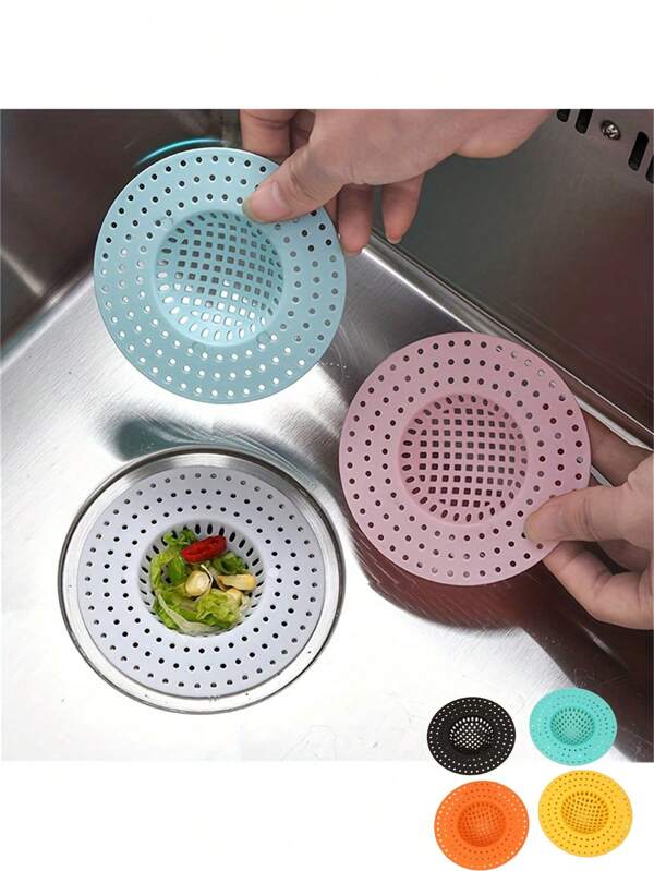1/3Pcs Household Kitchen Sink Bathroom Floor Drain Filter Mesh, Sewer Filter, Toilet Anti-Clog Anti-Insect Cover, Kitchen Water Filter Mesh Home Bathroom Decor Summer Back To School