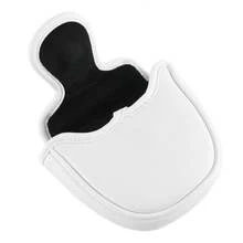 Golf Mallet Putter Cover Headcover Magnetic Club Protector Fits For Odyssey 2 Ball Style Putters,RH LH - White - View 3