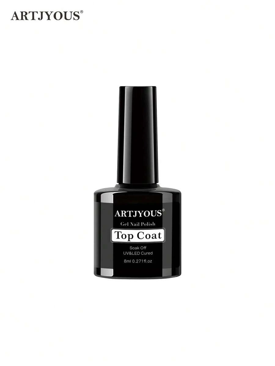 8毫升免擦洗亮面封层，高光泽，持久亮泽，适用于透明凝胶指甲油和亚克力指甲，适合家庭DIY和美甲沙龙使用。 - 無色 - 查看 1