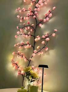 1pc Cherry Blossom Branch Light,USB Powered Push Button Control 8 Modes,Suitable For Spring And Summer Indoor And Outdoor,Wedding Decoration,Party Atmosphere Lights, Valentine's Day, Christmas Gifts Birthday Graduation