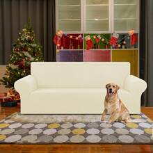 KEKUOU Stretch Sofa Cover Slipcover ,Couch Covers 3 Cushion Couch Sofa Pet Friendly (79-94) Furniture Protector Sofa With Elastic Bottom Kids,Dog, Jacquard Small Checked(Large,Black)2025 - 淺褐色的 - 查看 2
