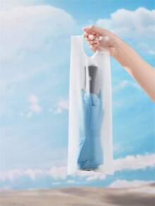 10 件防水半透明自封雨伞收纳袋带手柄 - 可重复使用的便携式收纳袋，适合户外、露营和家庭使用，户外雨伞，露营装备托架，经典设计，配件和水瓶架袋水杯收纳袋