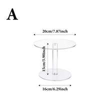 1 pieza Pedestal acrílico para pastel, base redonda de acrílico transparente para pastel, soporte para cupcakes para fiestas, bodas, reuniones, soporte para pasteles y postres