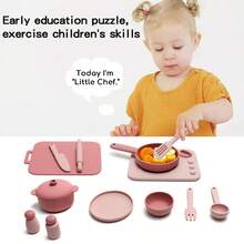 Children's Play Kitchen Toy Set, Silicone Chewable Realistic Kitchen Utensils, Educational Gift For Kids - Multicolor - View 5