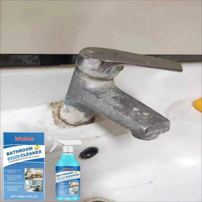 jakehoe 100毫升浴室清洁剂，淋浴房玻璃除垢剂，不锈钢水槽和浴缸清洁剂，新款或旧款随机发货