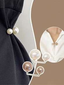 Faux Pearl Brooch, Suitable For Dresses, Pants, Used To Tighten Waist, Prevent Fatigue Button Brooch Accessory - B-002 - View 6