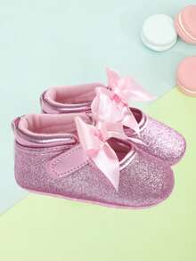 Spring/Summer Cute Infant Girl Casual Shoes, Fashion Princess Shoes For Wedding & Holidays, 0-1 Year Old Infant Toddler Shoes - Pink - View 6