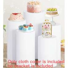 1 Set einfarbiger zylindrischer Ständerüberzug, Spandex Elastischer Säulenüberzug für Hochzeitsfeier, Dessertbuffet Dekoration, passend für zylindrische Tische, geeignet für Hochzeitsaccessoires, Süßwarenbuffets, Geburtstagsfeiern, Weihnachtsveranstaltungen, alle Jahreszeiten (Gestell nicht enthalten)