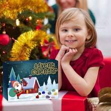 "Ready To Ship" Advent Calendar Christmas Jewel 24 Days Countdown Calendar Mineral Fluorite Jewel Natural Stone Crystal Stone Mineral Collection Box Christmas Crystal Boy Girl